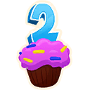 Birthday Cupcake Emoji icon