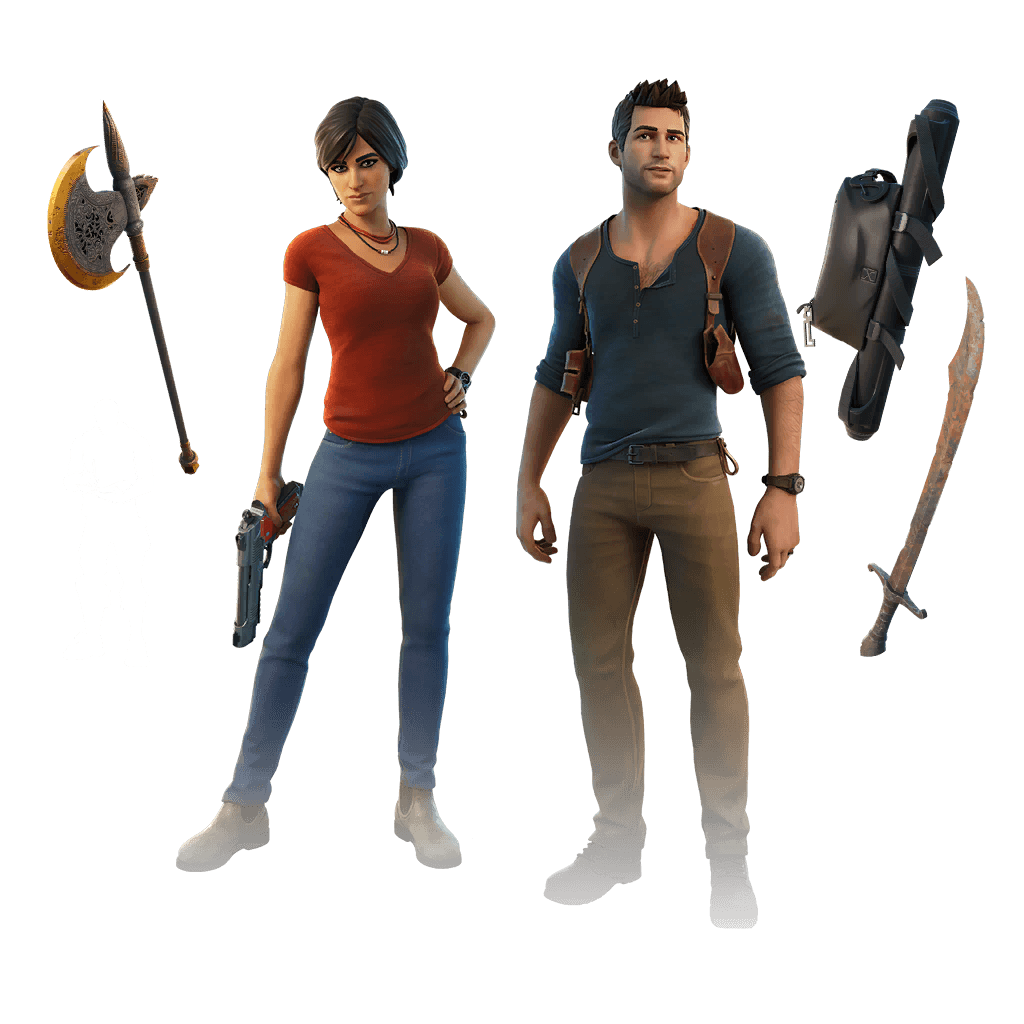 Personagens de Uncharted viram skins de Fortnite